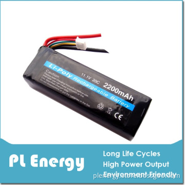 11.1V 2200mAh 20c High Rate Discharge Lipo Battery for RC Helicopter, RC Car, RC Boat, RC Toys